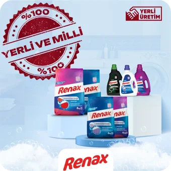 Renax Matik Renkliler ve Beyazlar İçin 64 Yıkama Toz Deterjan 8 kg