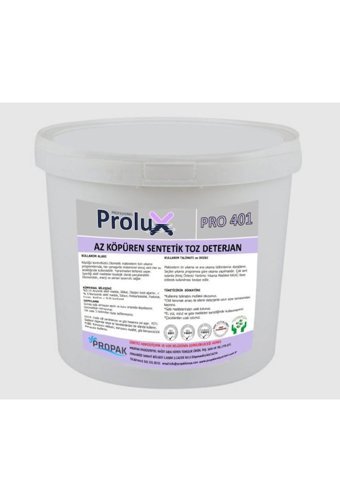 Propak Prolux Pro 401 Az Köpüren Sentetik Renkliler ve Beyazlar İçin 200 Yıkama Toz Deterjan 10 kg