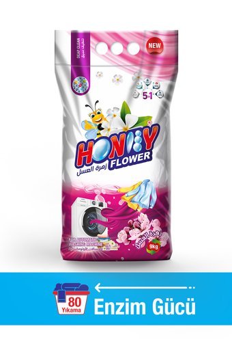 Honey Flower Renkliler ve Beyazlar İçin 80 Yıkama Toz Deterjan 9 kg