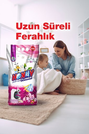 Honey Flower Renkliler ve Beyazlar İçin 80 Yıkama Toz Deterjan 9 kg