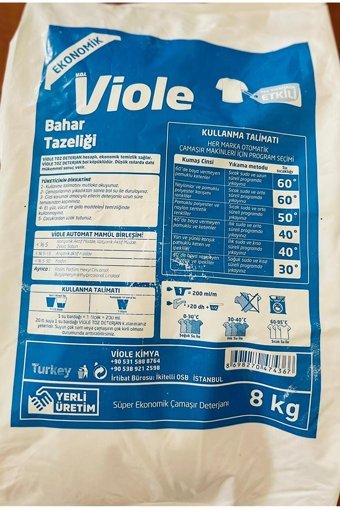 Viole Matik Renkliler ve Beyazlar İçin Yıkama Toz Deterjan 8 kg