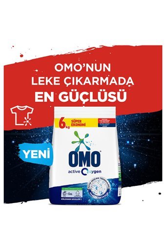 Omo Active Oksijen Beyazlar İçin 40 Yıkama Toz Deterjan 6 kg