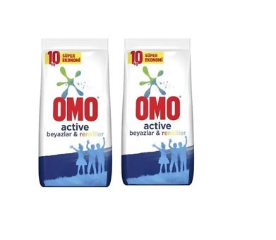 Omo Active Renkliler ve Beyazlar İçin 132 Yıkama Toz Deterjan 2x10 kg