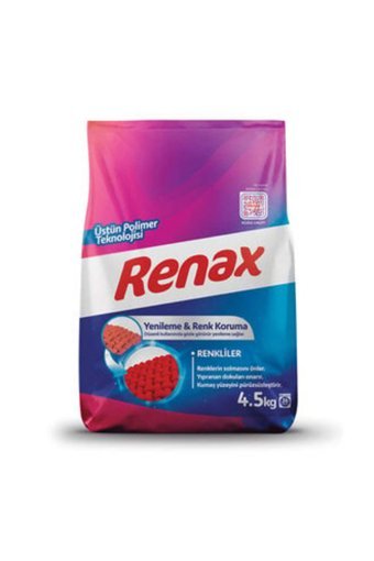 Renax Matik Renkliler İçin 180 Yıkama Toz Deterjan 5x4.5 kg