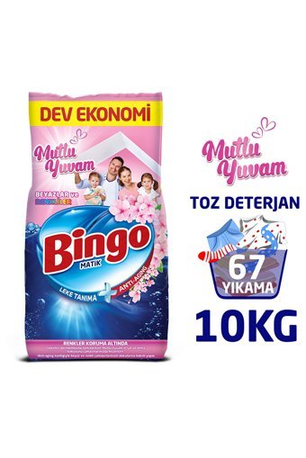 Bingo Matik Konsantre Renkliler ve Beyazlar İçin 67 Yıkama Toz Deterjan 10 kg