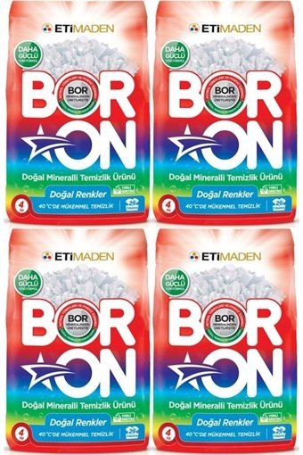 Eti Maden Boron Renkliler İçin 104 Yıkama Toz Deterjan 4x4 kg