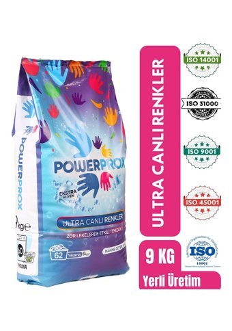 Power Prox Ultra Renkliler İçin 62 Yıkama Toz Deterjan 9 kg