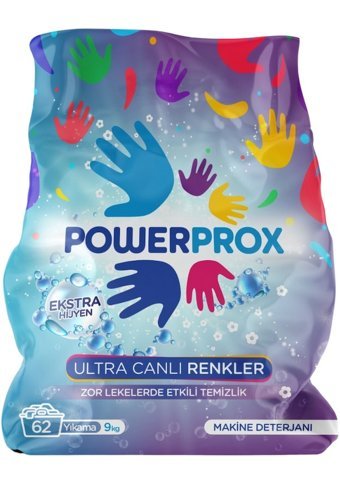 Power Prox Ultra Renkliler İçin 62 Yıkama Toz Deterjan 9 kg