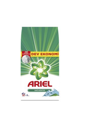 Ariel Dağ Esintisi Beyazlar İçin 53 Yıkama Toz Deterjan 8 kg