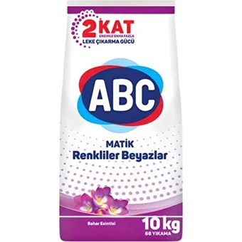 Abc Matik Bahar Esintisi Renkliler ve Beyazlar İçin 264 Yıkama Toz Deterjan 4x10 kg
