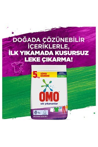 Omo Renkliler ve Beyazlar İçin 99 Yıkama Toz Deterjan 3x5 kg