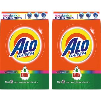 Alo Platinum Fairy Etkili Renkliler İçin 99 Yıkama Toz Deterjan 2x5 kg