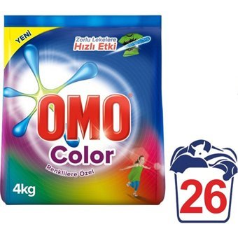 Omo Matik Renkliler İçin 104 Yıkama Toz Deterjan 4x4 kg