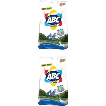 Abc Matik Dağ Ferahlığı Renkliler İçin 106 Yıkama Toz Deterjan 2x8 kg
