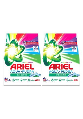 Ariel Dağ Esintisi Renkliler İçin 66 Yıkama Toz Deterjan 2x5 kg