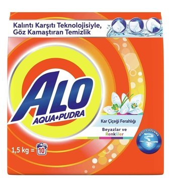 Alo Kar Çiçeği Ferahlığı Renkliler ve Beyazlar İçin 10 Yıkama Toz Deterjan 1.5 kg
