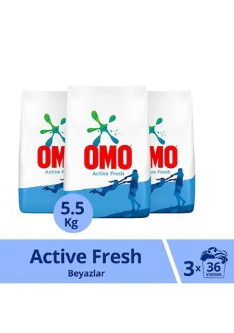 Omo Active Fresh Beyazlar İçin 36 Yıkama Toz Deterjan 5.5 kg