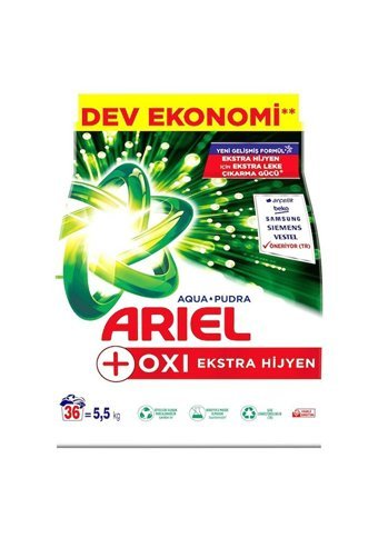 Ariel Aqua Pudra Renkliler İçin 36 Yıkama Toz Deterjan 5.5 kg