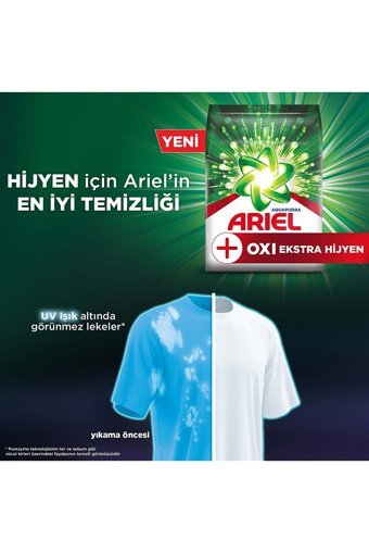 Ariel Oxi Aqua Pudra Beyazlar İçin 80 Yıkama Toz Deterjan 2x6 kg