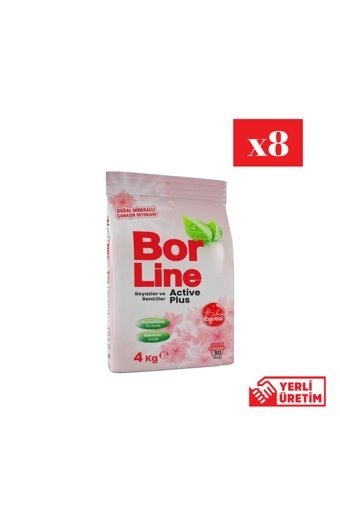 Borline Matik Bahar Esintisi Renkliler ve Beyazlar İçin 240 Yıkama Toz Deterjan 8x4 kg