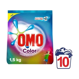 Omo Matik Renkliler İçin 90 Yıkama Toz Deterjan 9x1.5 kg