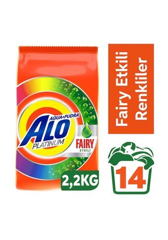 Alo Platinum Aqua Pudra Renkliler İçin 14 Yıkama Toz Deterjan 2.2 kg