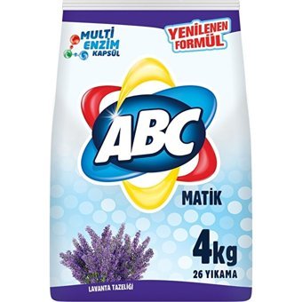 Abc Matik Lavanta Tazeliği Renkliler ve Beyazlar İçin 26 Yıkama Toz Deterjan 4 kg