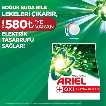 Ariel Aqua Pudra Dağ Esintisi Renkliler İçin 80 Yıkama Toz Deterjan 12 kg