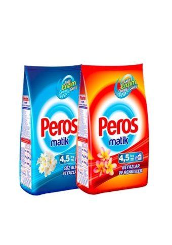 Peros Matik Renkliler ve Beyazlar İçin 64 Yıkama Toz Deterjan 2x4.5 kg