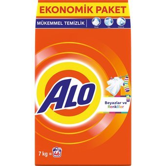 Alo Matik Renkliler ve Beyazlar İçin 46 Yıkama Toz Deterjan 7 kg