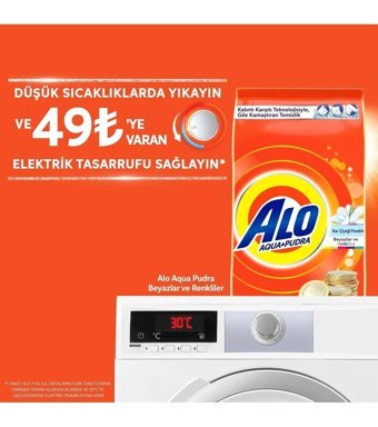 Alo Kar Çiçeği Ferahlığı Renkliler ve Beyazlar İçin 20 Yıkama Toz Deterjan 3 kg
