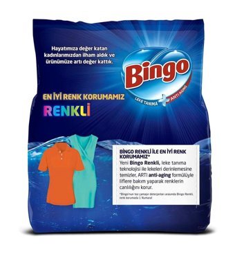 Bingo Matik Renkliler İçin 26 Yıkama Toz Deterjan 4 kg