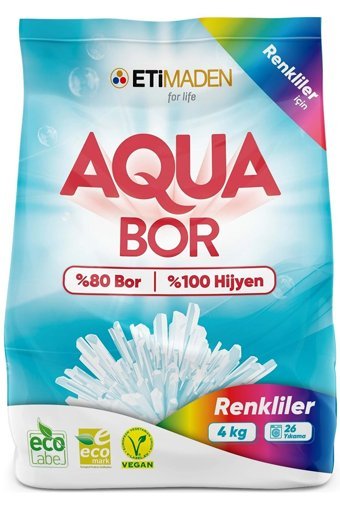 Eti Maden Matik Aqua Bor Renkliler İçin 104 Yıkama Toz Deterjan 4x4 kg