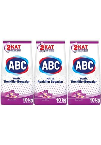Abc Matik Bahar Esintisi Renkliler ve Beyazlar İçin 198 Yıkama Toz Deterjan 3x10 kg