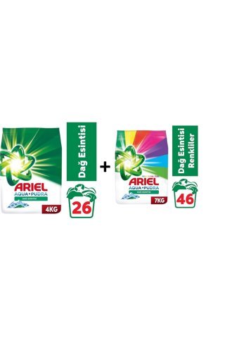 Ariel Aqua Pudra Renkliler ve Beyazlar İçin 72 Yıkama Toz Deterjan 11 kg