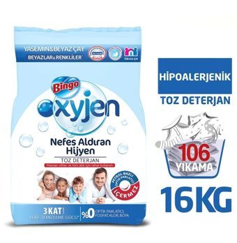 Bingo Matik Oxyjen Renkliler ve Beyazlar İçin 106 Yıkama Toz Deterjan 2x8 kg