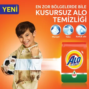 Alo Platinum Fairy Etkili Renkliler İçin 66 Yıkama Toz Deterjan 2x5 kg