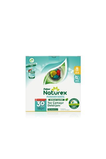 Faber Naturex Powder Matik Renkliler ve Beyazlar İçin 30 Yıkama Toz Deterjan 1.4 gr