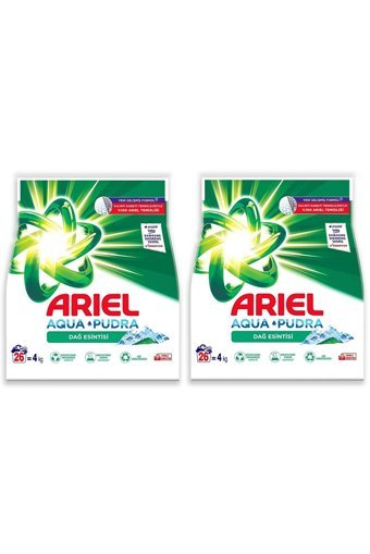 Ariel Aqua Pudra Dağ Esintisi 52 Yıkama Toz Deterjan 2x4 kg
