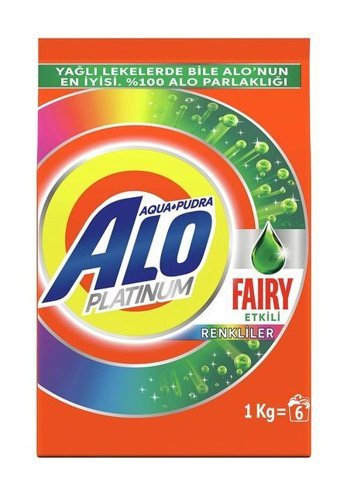 Alo Aqua Pudra Renkliler İçin 6 Yıkama Toz Deterjan 1 kg
