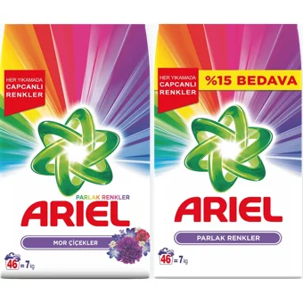 Ariel Mor Çiçekler 92 Yıkama Toz Deterjan 2x7 kg