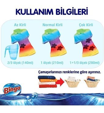 Bingo Matik Renkliler ve Beyazlar İçin 106 Yıkama Toz Deterjan 2x8 kg