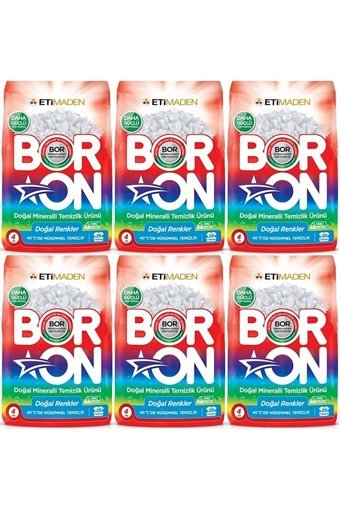 Eti Maden Boron Renkliler İçin 156 Yıkama Toz Deterjan 6x4 kg