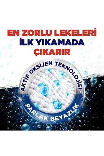 Omo Matik Active Oksijen Beyazlar İçin 8 Yıkama Toz Deterjan 1.2 kg
