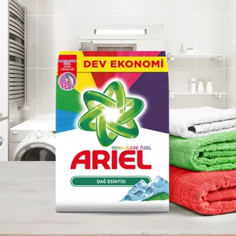 Ariel Dağ Esintisi Renkliler İçin 13 Yıkama Toz Deterjan 2 kg