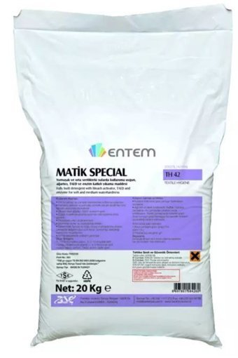 Entem Matik Beyazlar İçin Yıkama Toz Deterjan 20 kg