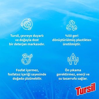 Tursıl Leylak Bahçesi Renkliler ve Beyazlar İçin 53 Yıkama Toz Deterjan 8 kg