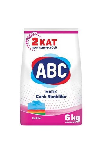 Abc Matik Renkliler İçin 40 Yıkama Toz Deterjan 6 kg
