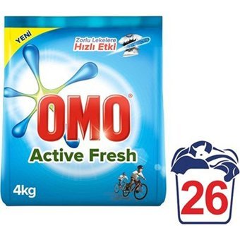 Omo Matik Active Beyazlar İçin 104 Yıkama Toz Deterjan 4x4 kg