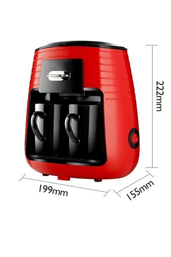 Jnuobı Plastik Filtreli Bardaklı 0.25 L Hazne Kapasiteli 2 Fincan 450 W Siyah Filtre Kahve Makinesi